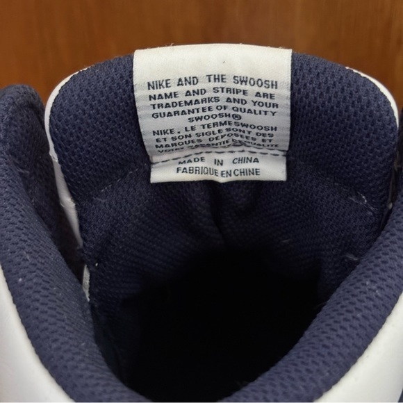 NIKE x SACAI sz 9 Dunk Lux High No Laces White Navy Blue 776446 Nikelab - Picture 6 of 13